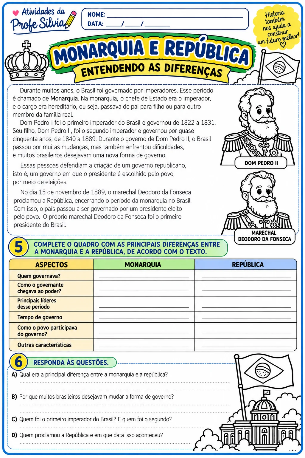 Kit Proclamação da República – 4º e 5º Ano — amostra 3: Kit pedagógico sobre a Proclamação da República para o 4º e 5º ano,…