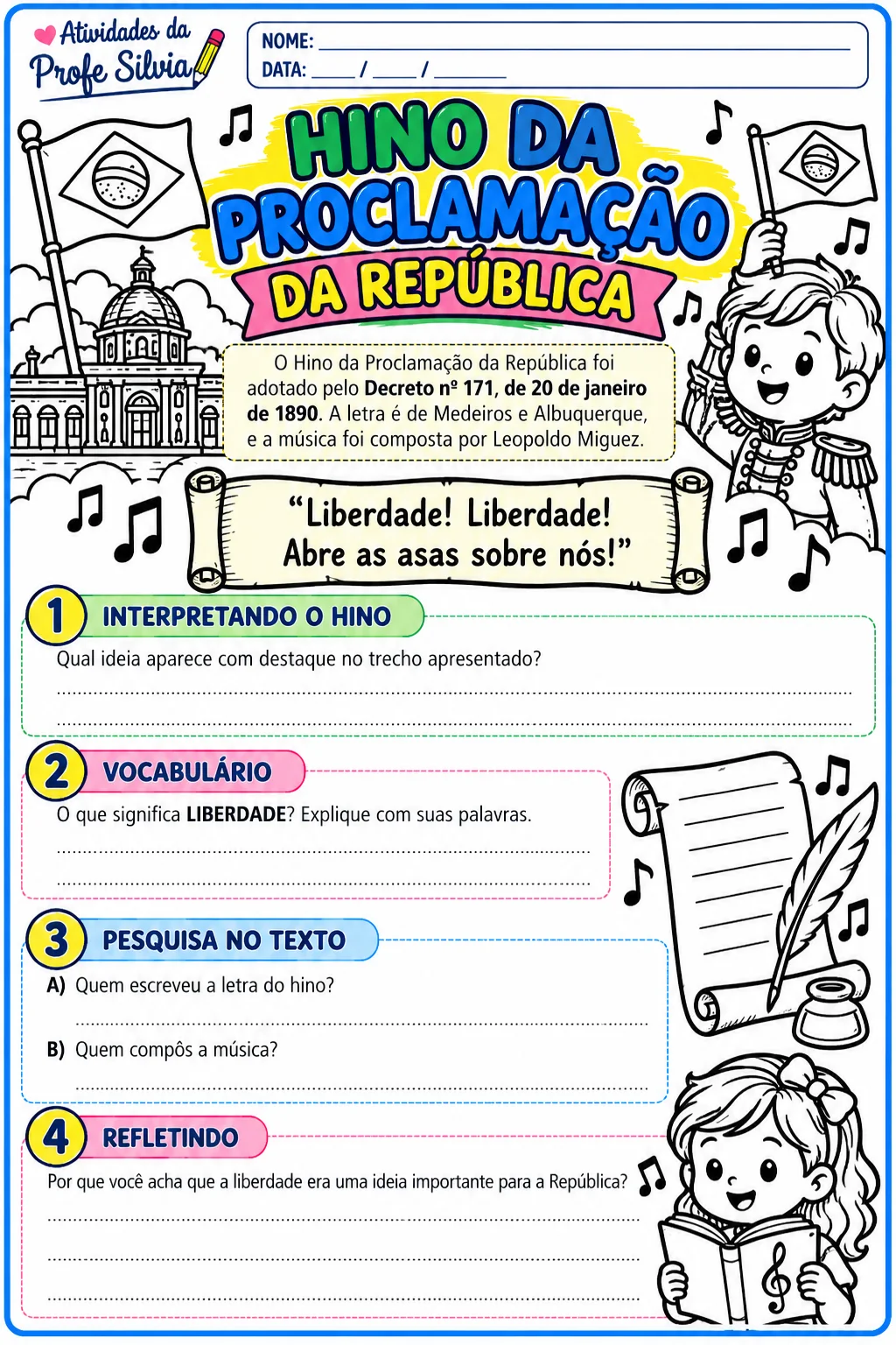 Kit Proclamação da República – 4º e 5º Ano — amostra 5: Kit pedagógico sobre a Proclamação da República para o 4º e 5º ano,…