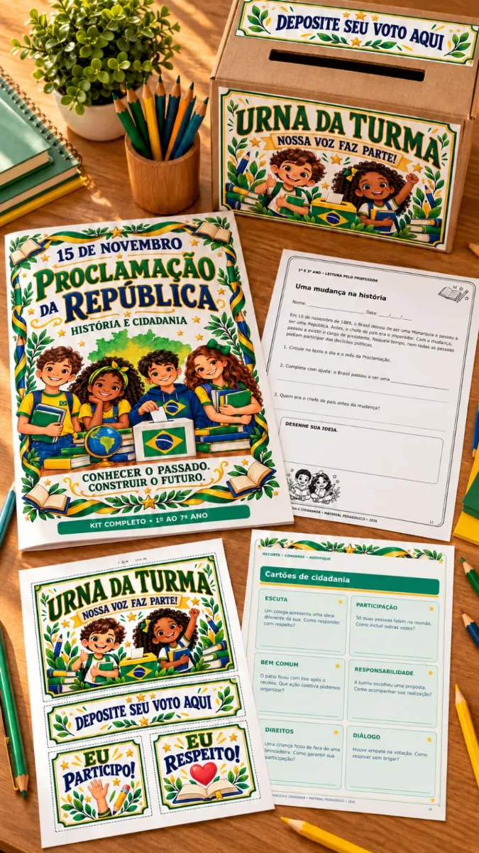 Kit Proclamação da República para Imprimir em PDF — amostra 2: 🇧🇷 Kit Proclamação da República em PDF com 40 páginas,…
