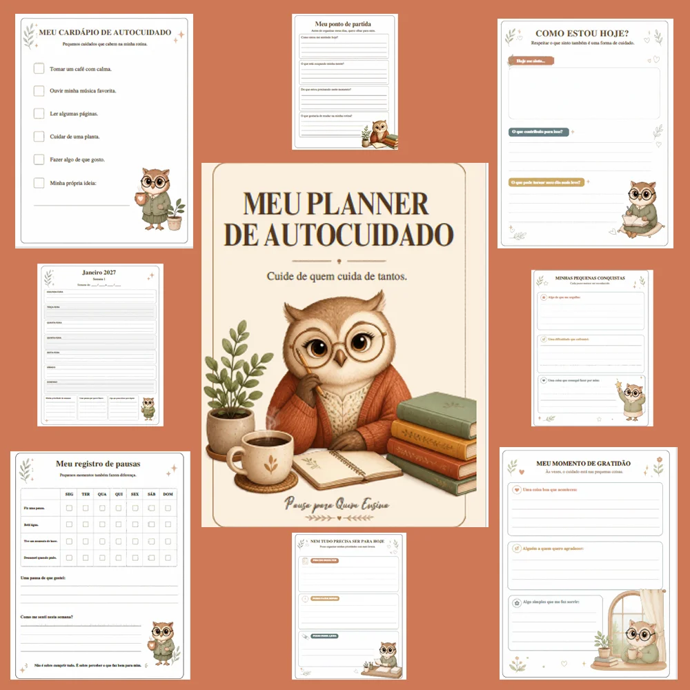 Planner Anual 2027, Autocuidado e Papelaria Criativa — Planners e organização para Educação Infantil: 249 páginas digitais…