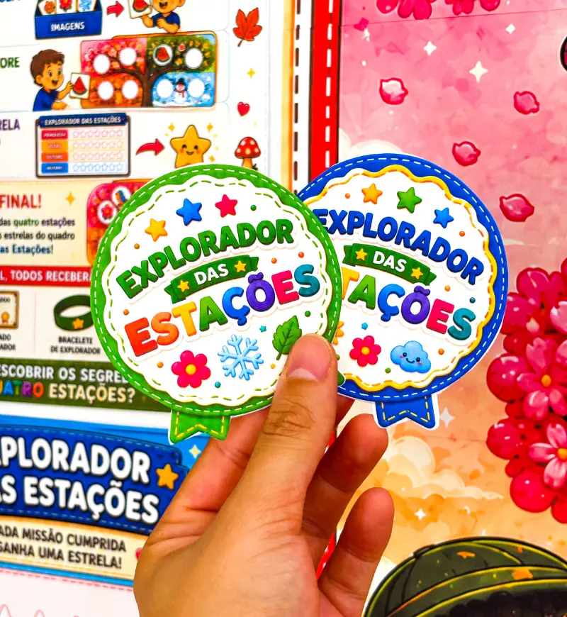Kit Quatro Estações: Missões Interativas em PDF para Imprimir — amostra 5: Explore as estações do ano com desafios,…