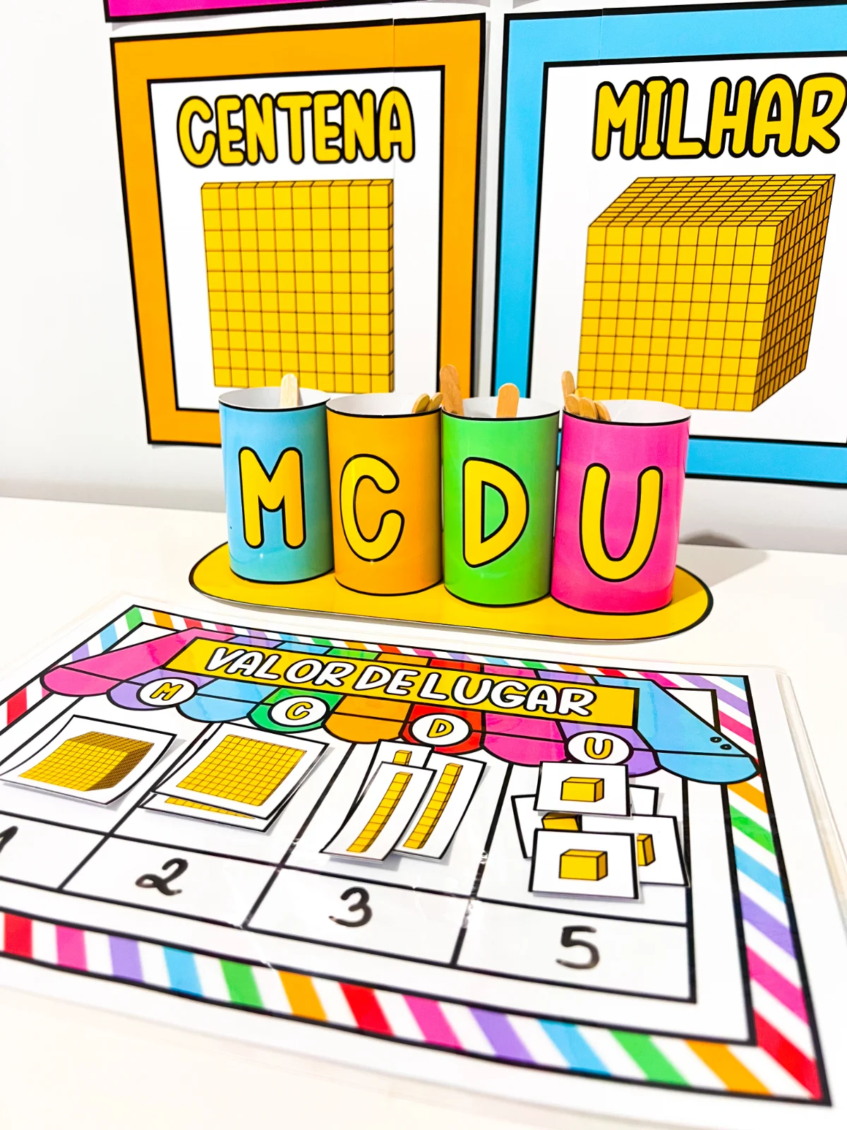 Kit Recursos de Material Dourado – PDF para Imprimir — amostra 1: O que vem no material