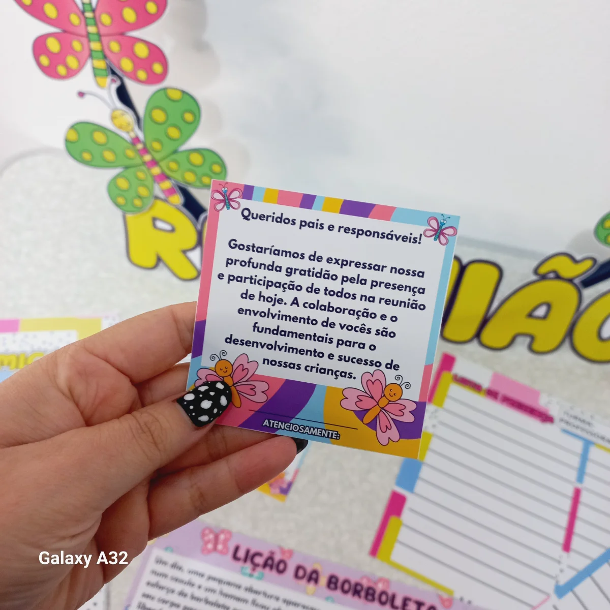 kit reunião de pais a lição da borboleta — amostra 3: Kit Reunião - A Lição de Uma Borboleta
