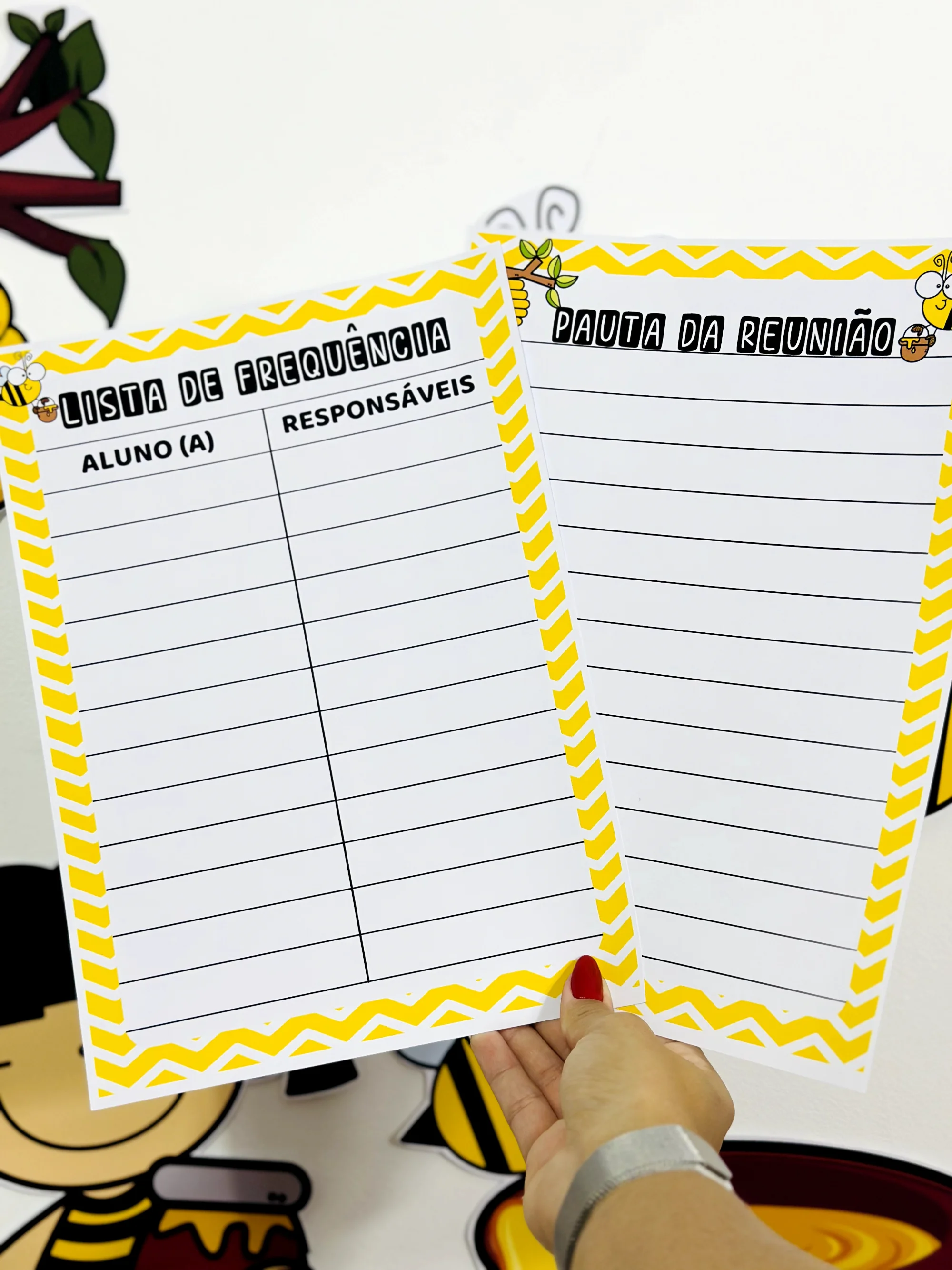 Kit reunião de pais Abelha 🐝 em PDF pronto para imprimir e encantar — amostra 2: Material pensado para você impactar e…