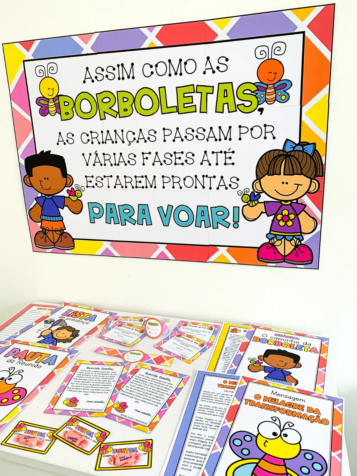 Kit Reunião de Pais – Assim como as Borboletas — amostra 5: Prepare uma reunião de pais acolhedora, organizada e repleta de…