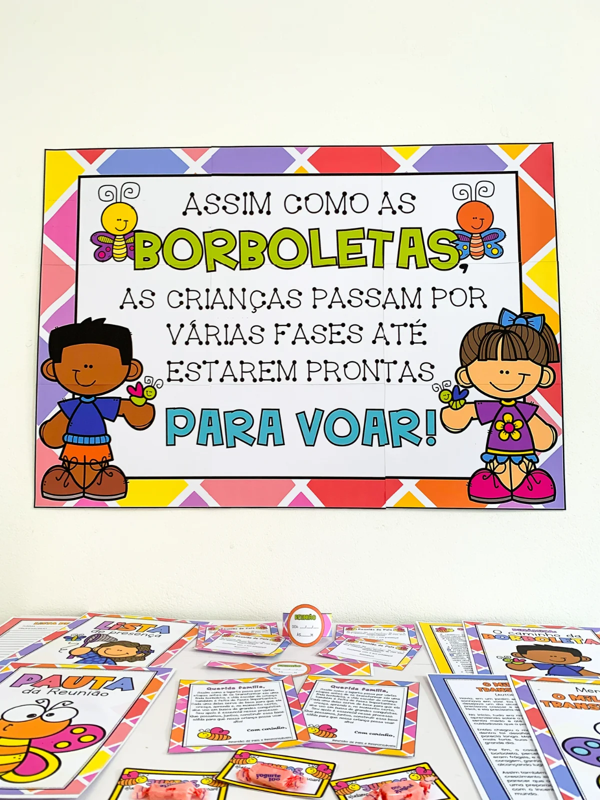 Kit Reunião de Pais – Assim como as Borboletas — Alfabetização para Educação Infantil: Prepare uma reunião de pais…