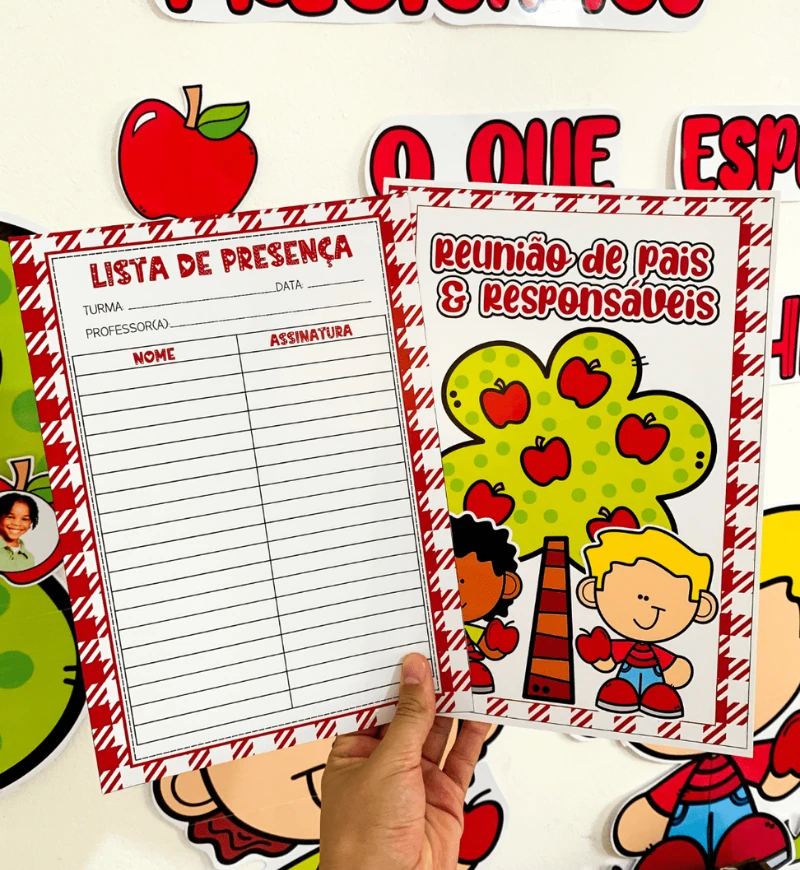 Kit Reunião de Pais: Colhendo Frutos para Educação Infantil — amostra 1: Kit Reunião de Pais Colhendo Frutos