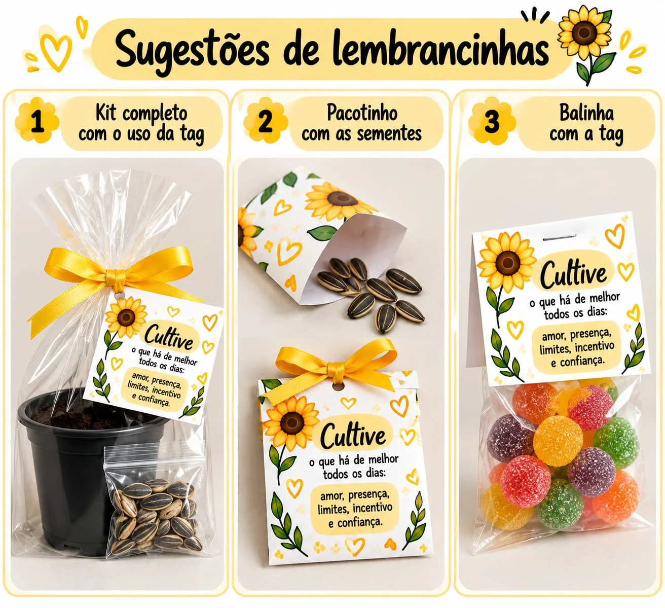 Kit Reunião de Pais com painel - Tema girassol — amostra 1: 🌻 DESCRIÇÃO