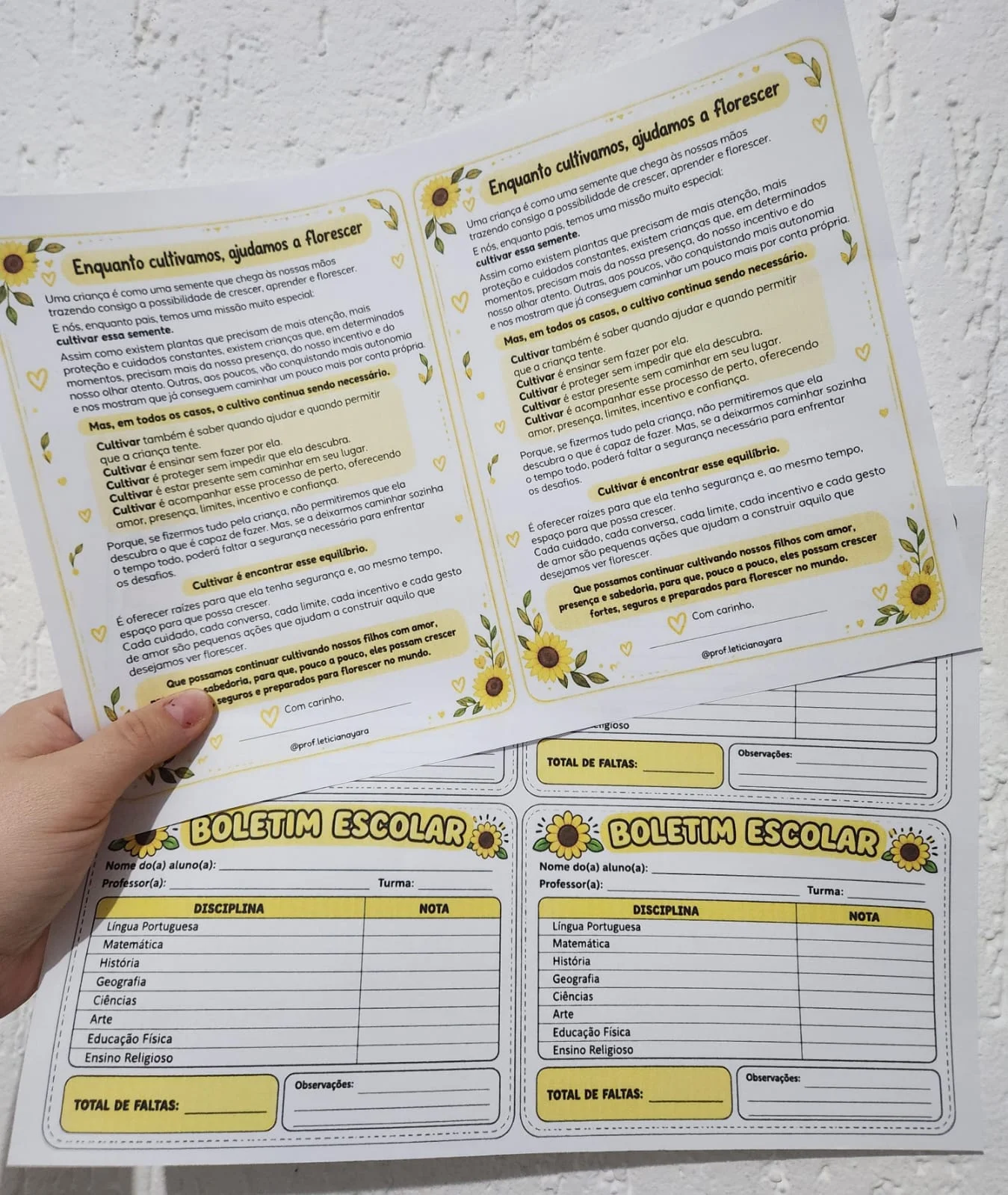 Kit Reunião de Pais com painel - Tema girassol — amostra 6: 🏷️ Tags para lembrancinhas