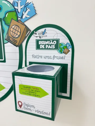 Kit Reunião de Pais e Responsáveis – Painel, Pauta e Lembranças — amostra 3: Kit para reunião de pais com painel em 15…