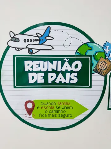 Kit Reunião de Pais e Responsáveis – Painel, Pauta e Lembranças — amostra 5: Kit para reunião de pais com painel em 15…