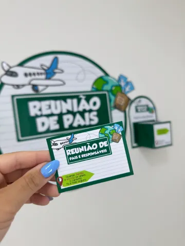 Kit Reunião de Pais e Responsáveis – Painel, Pauta e Lembranças — amostra 7: Kit para reunião de pais com painel em 15…