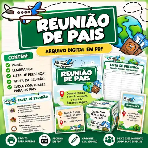 Kit Reunião de Pais e Responsáveis – Painel, Pauta e Lembranças — capa do material