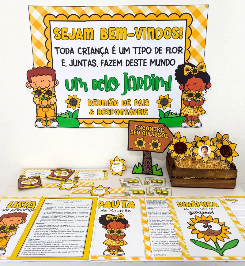 Kit Reunião de Pais Girassol em PDF para Imprimir — capa do material
