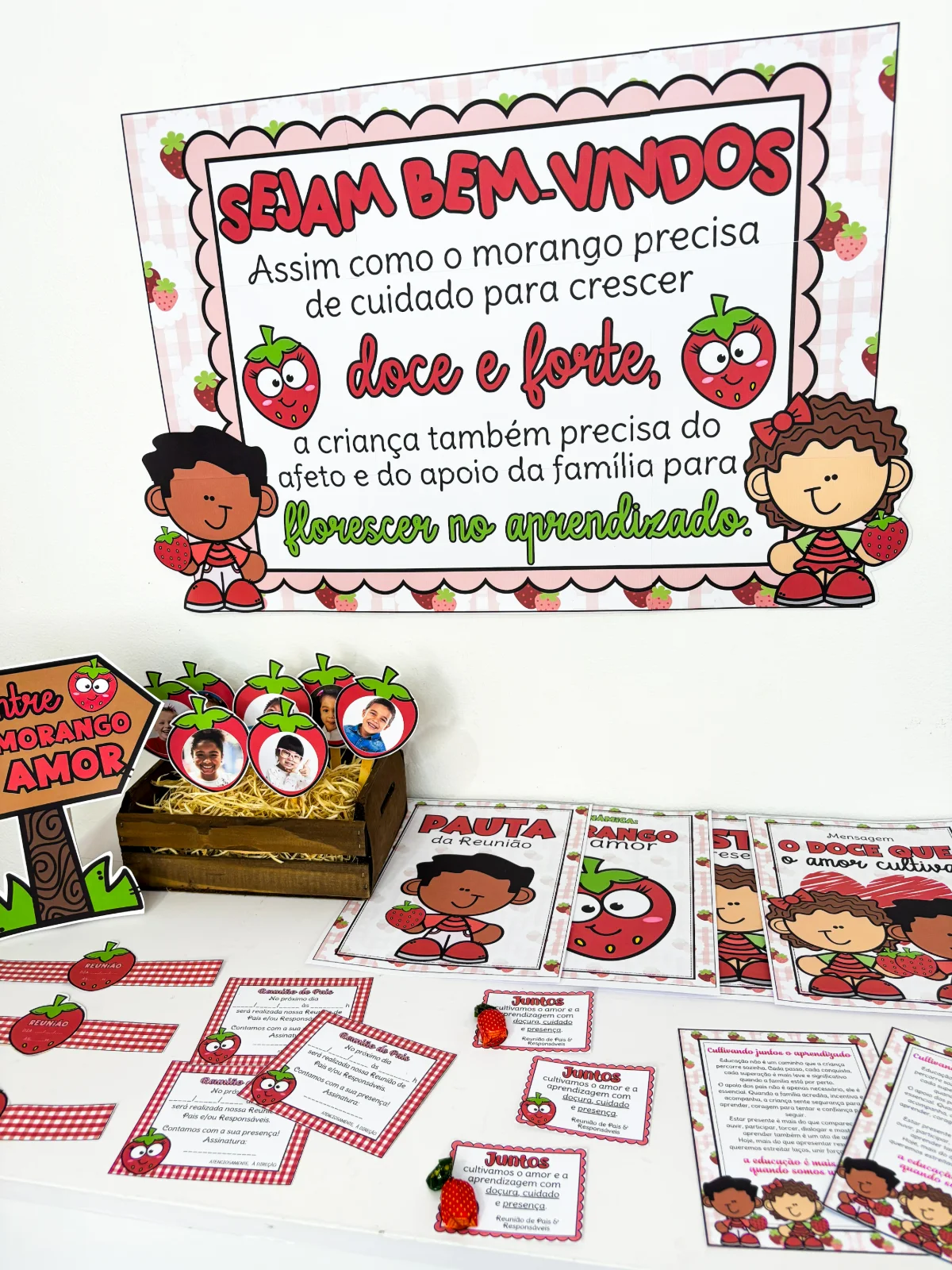 Kit Reunião de Pais – Morango do Amor – PDF para Imprimir — amostra 2: Formato e entrega