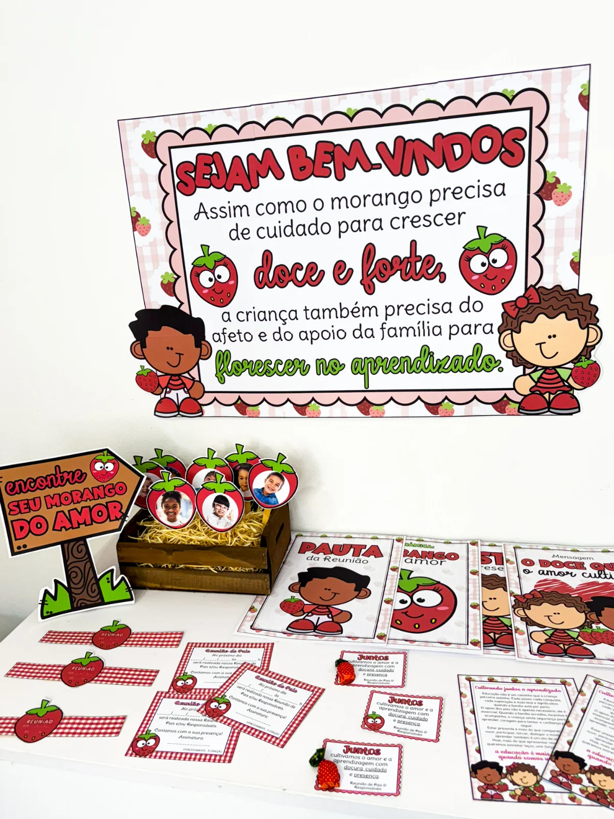 Kit Reunião de Pais – Morango do Amor – PDF para Imprimir — amostra 3: Transforme sua reunião de pais em um momento…