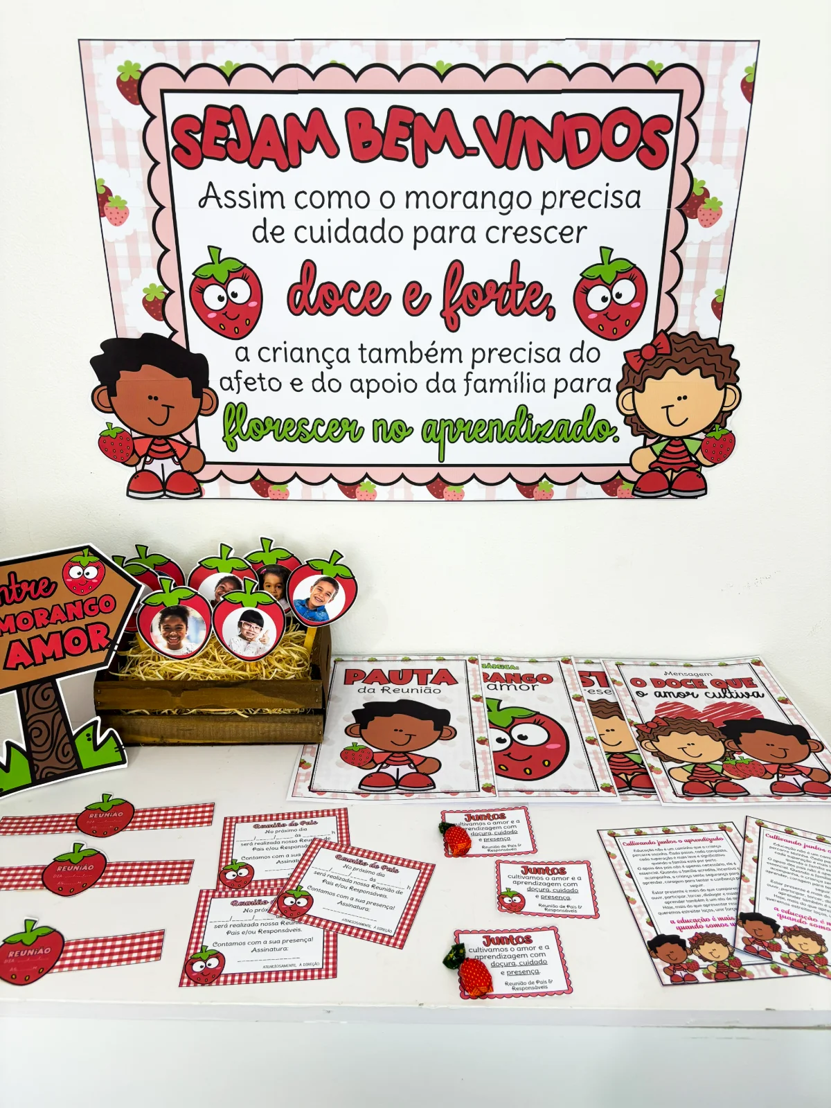 Kit Reunião de Pais – Morango do Amor – PDF para Imprimir — amostra 5: Transforme sua reunião de pais em um momento…