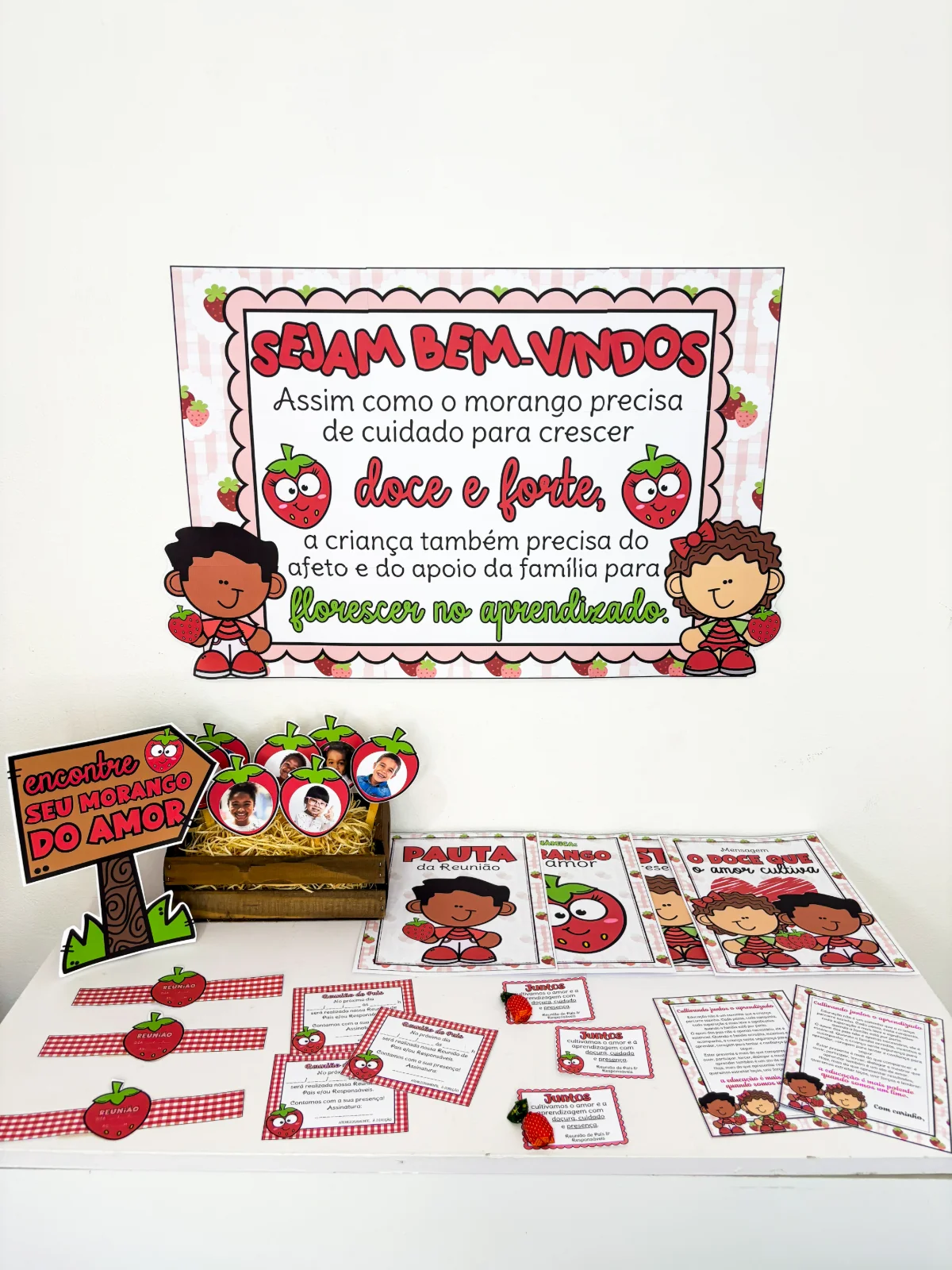Kit Reunião de Pais – Morango do Amor – PDF para Imprimir — Alfabetização para Educação Infantil: Transforme sua reunião de…