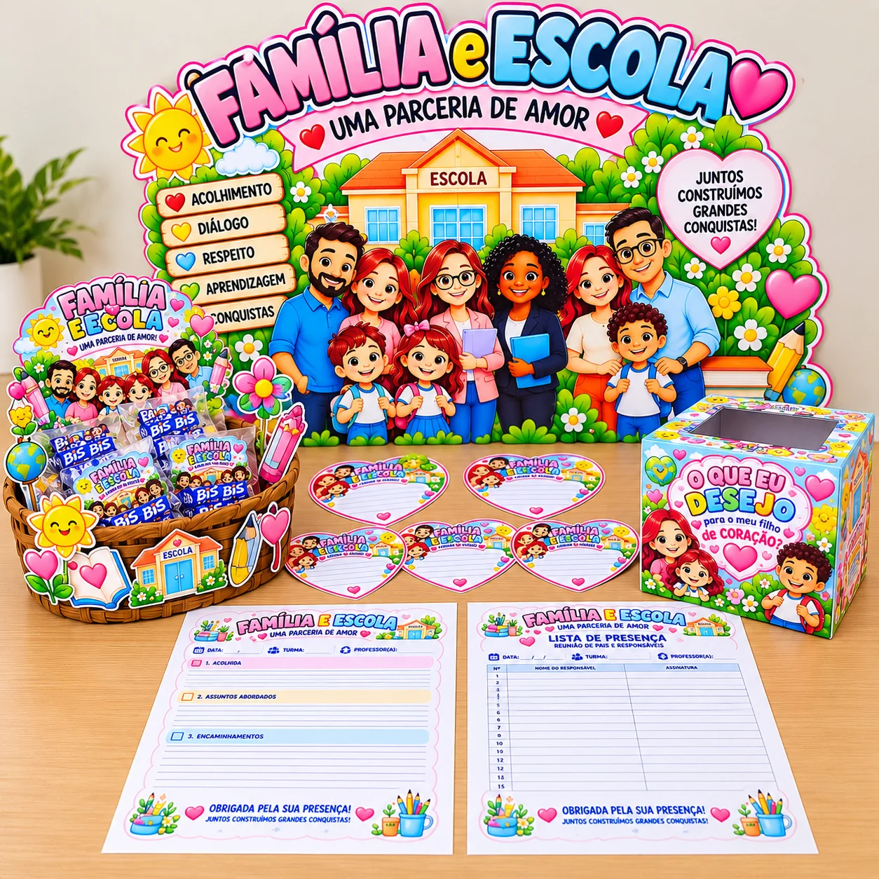 Kit Reunião de Pais | Painel, Dinâmica e Lembrancinhas — Atividades para Todas as séries: Kit Reunião de Pais Família e…