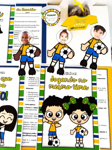 Kit Reunião de Pais Tema Futebol – Jogando no Mesmo Time — amostra 2: Como usar na reunião de pais