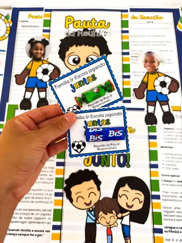 Kit Reunião de Pais Tema Futebol – Jogando no Mesmo Time — amostra 5: Importante: Produto digital. Nenhum material físico…