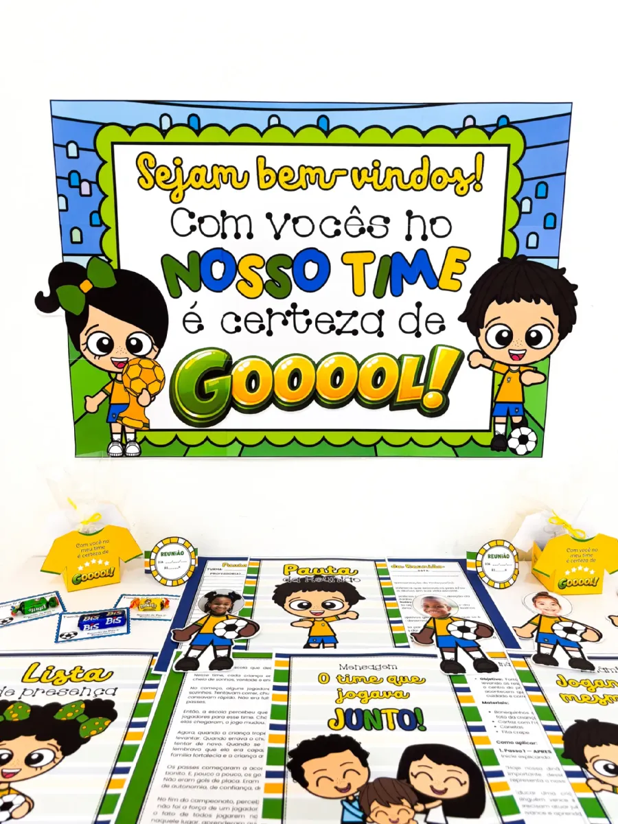 Kit Reunião de Pais Tema Futebol – Jogando no Mesmo Time — Atividades para Educação Infantil: Kit para reunião de pais com…