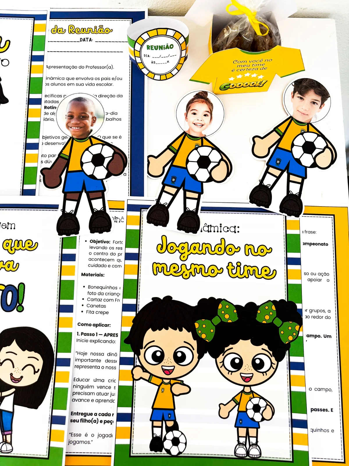 Kit Reunião de Pais – Tema Futebol – Material Pedagógico — amostra 5: Quando família e escola vestem a mesma camisa… o…