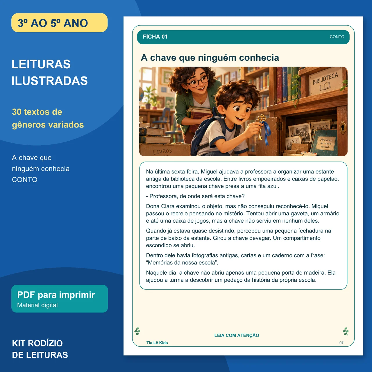 Kit Rodízio de Leituras | 3º ao 5º Ano |30 Textos com Interpretação — amostra 1: O QUE VOCÊ RECEBE