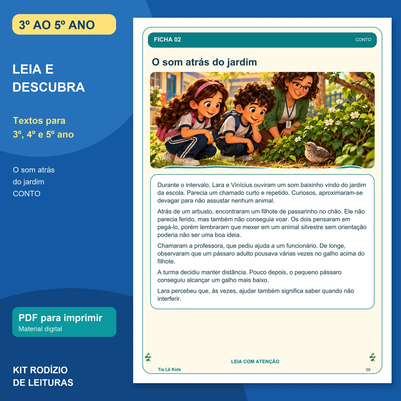 Kit Rodízio de Leituras | 3º ao 5º Ano |30 Textos com Interpretação — amostra 2: O QUE PODE SER TRABALHADO