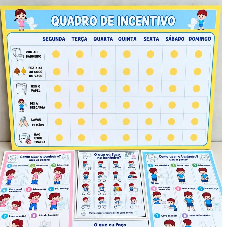 KIT ROTINA DO BANHEIRO – INCENTIVANDO A AUTONOMIA 💙 — Atividades para Educação Infantil: É um recurso visual e lúdico…
