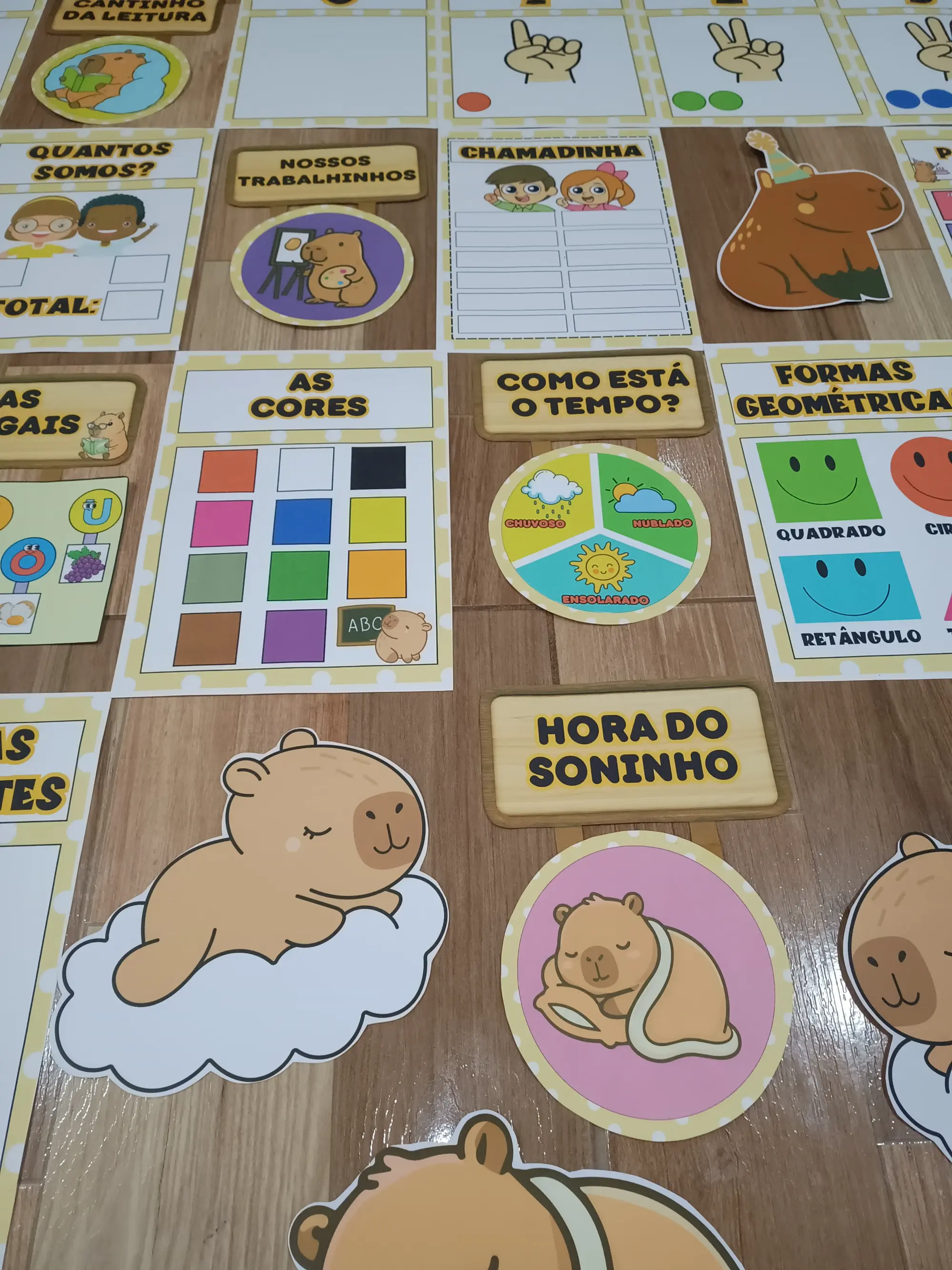 🐾 KIT SALA – CAPIVARA ENCANTADA 🐾INFANTIL E ANOS INICIAIS — amostra 2: Deixe sua sala ainda mais acolhedora, divertida e…