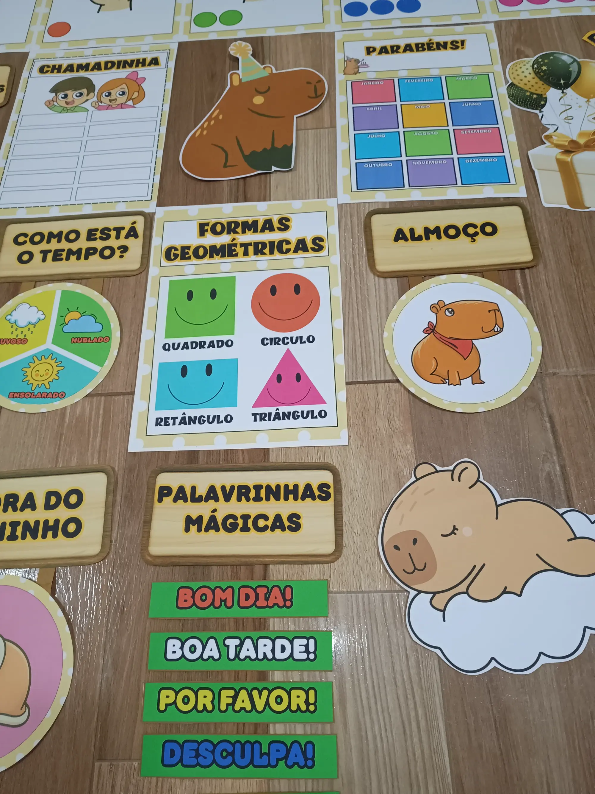 🐾 KIT SALA – CAPIVARA ENCANTADA 🐾INFANTIL E ANOS INICIAIS — amostra 3: Deixe sua sala ainda mais acolhedora, divertida e…