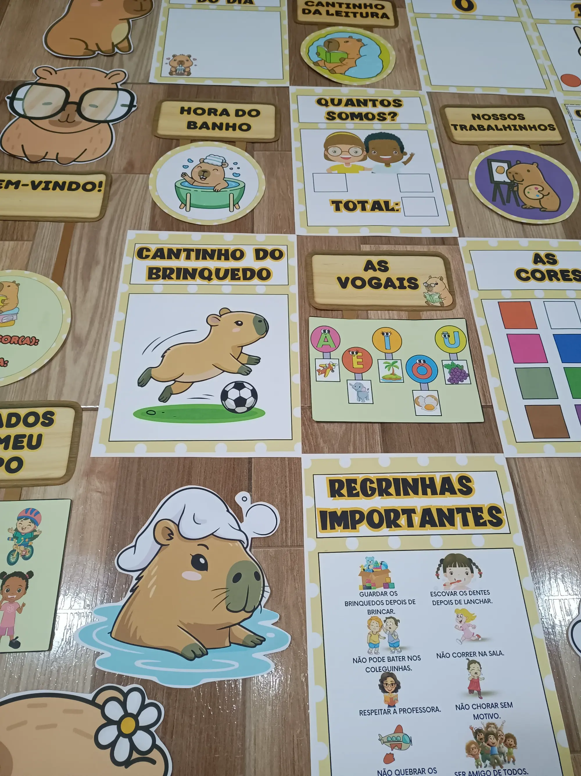🐾 KIT SALA – CAPIVARA ENCANTADA 🐾INFANTIL E ANOS INICIAIS — amostra 5: Deixe sua sala ainda mais acolhedora, divertida e…