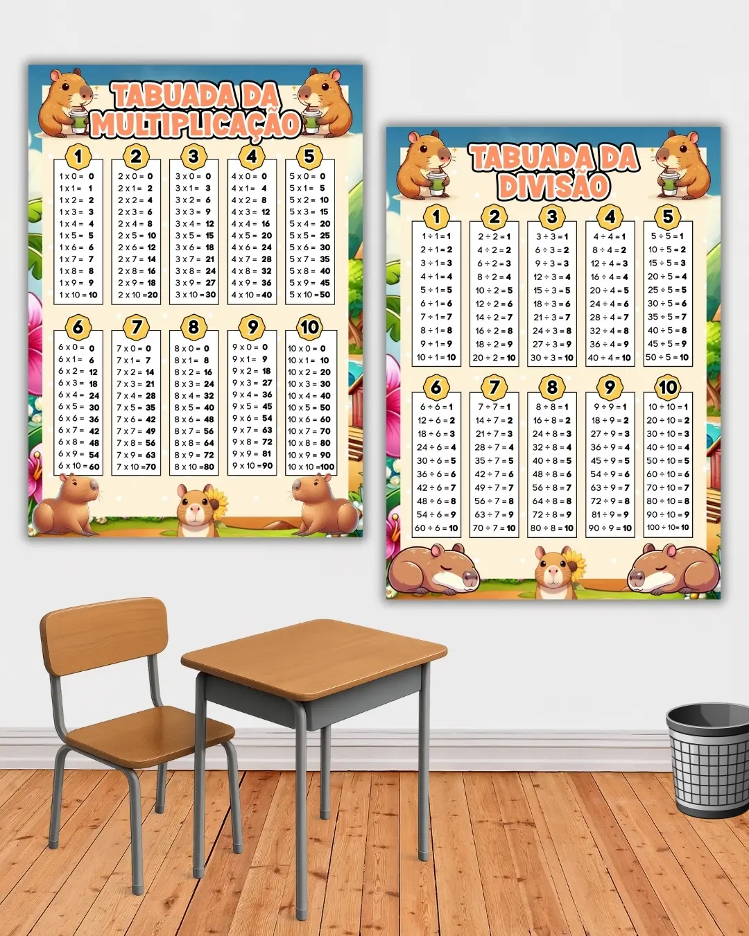 Kit sala capivara - ensino fundamental – PDF para Imprimir — amostra 1: O que vem no material