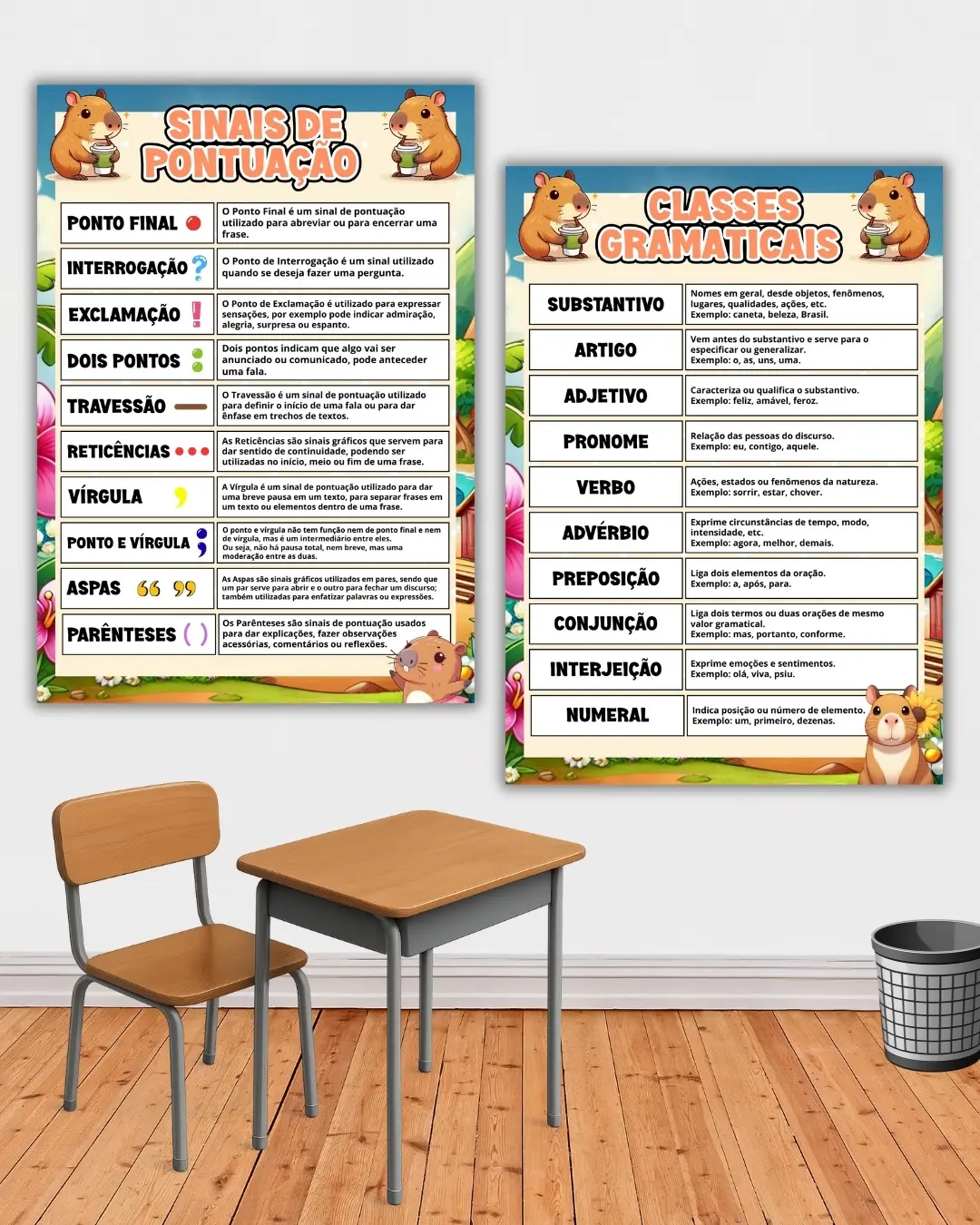 Kit sala capivara - ensino fundamental – PDF para Imprimir — amostra 5: Nosso Kit de Painéis Pedagógicos traz todo o…
