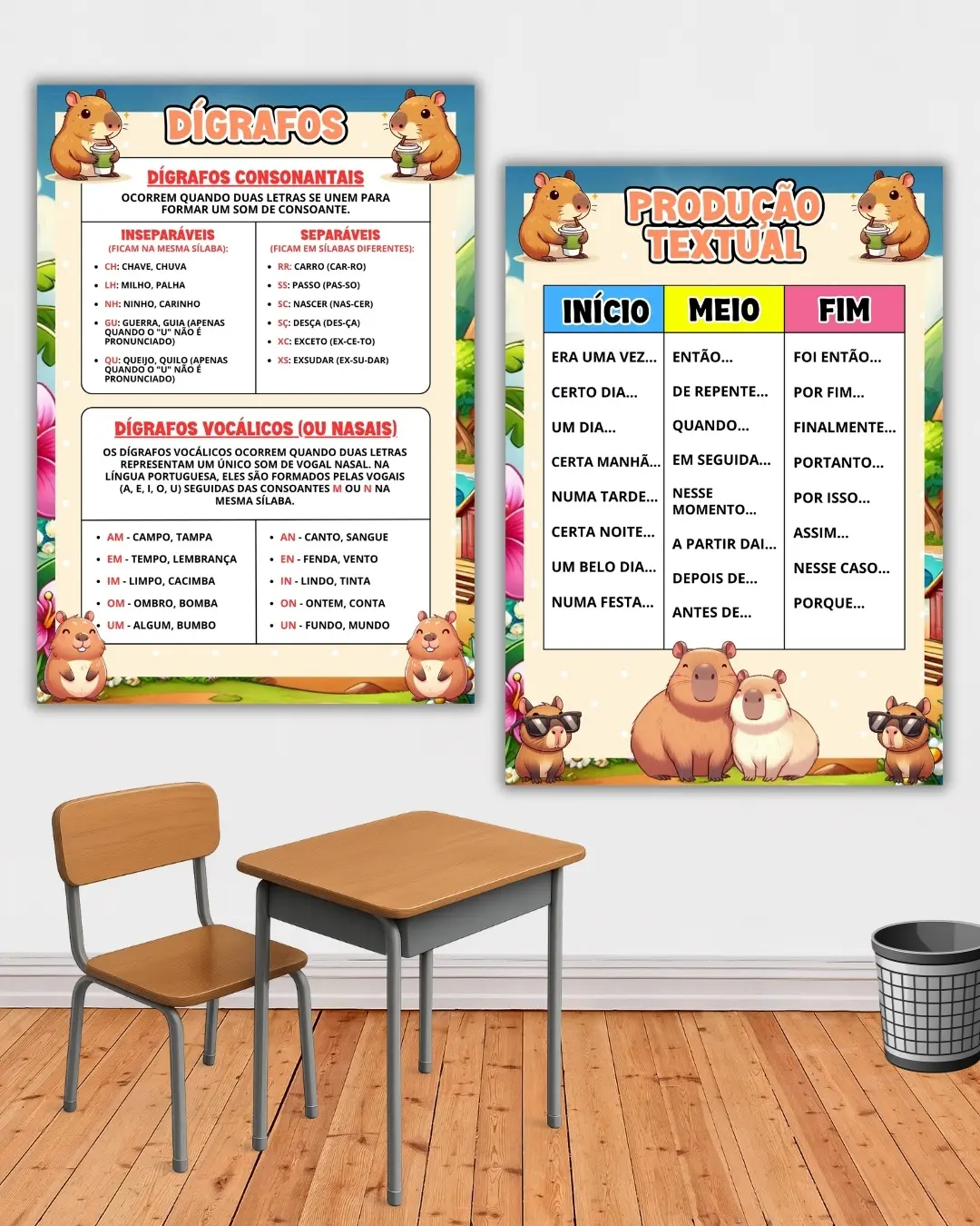 Kit sala capivara - ensino fundamental – PDF para Imprimir — amostra 7: Nosso Kit de Painéis Pedagógicos traz todo o…