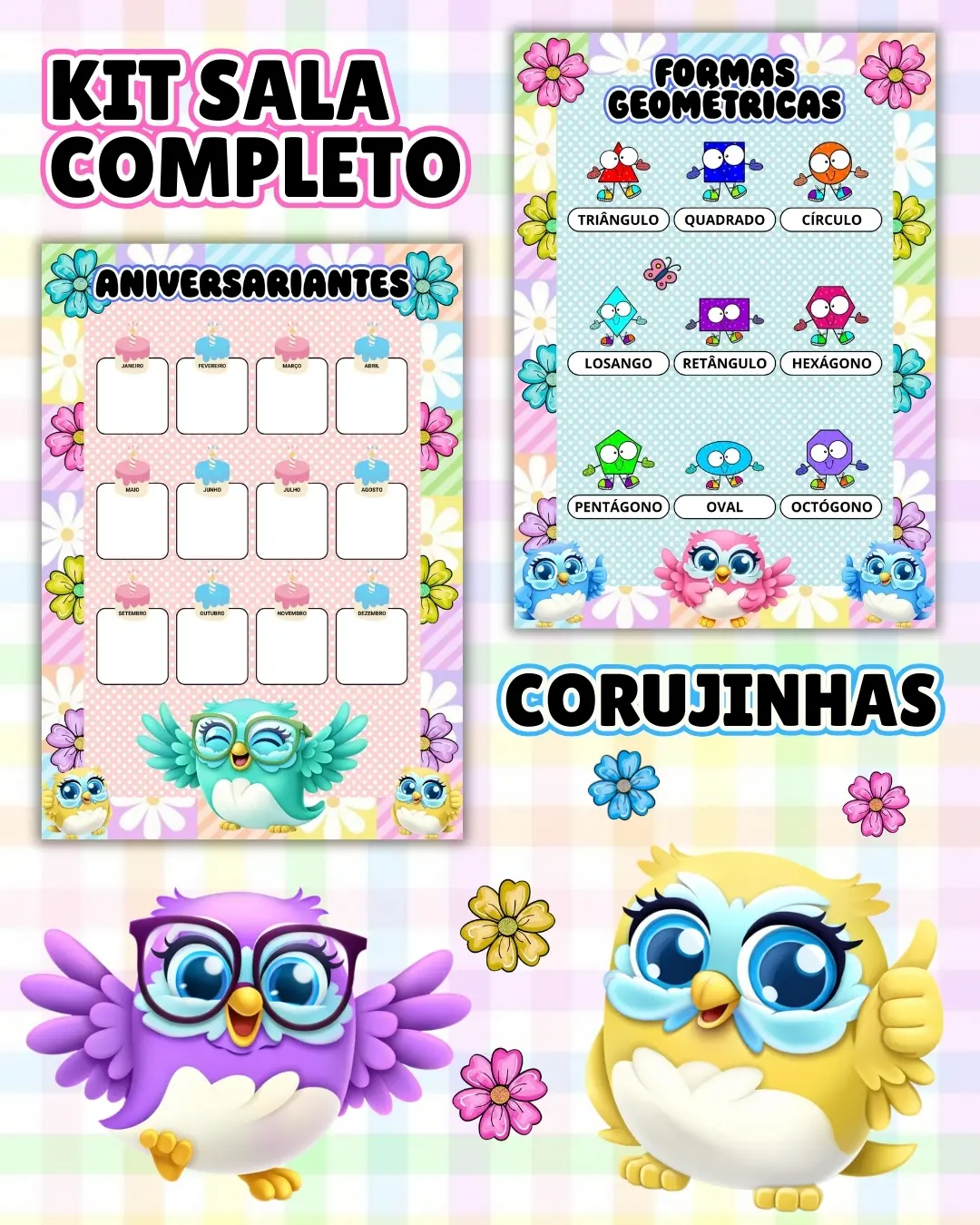 Kit sala corujinhas completo – PDF para Imprimir — amostra 5: Transforme o ambiente de aprendizagem com um material…