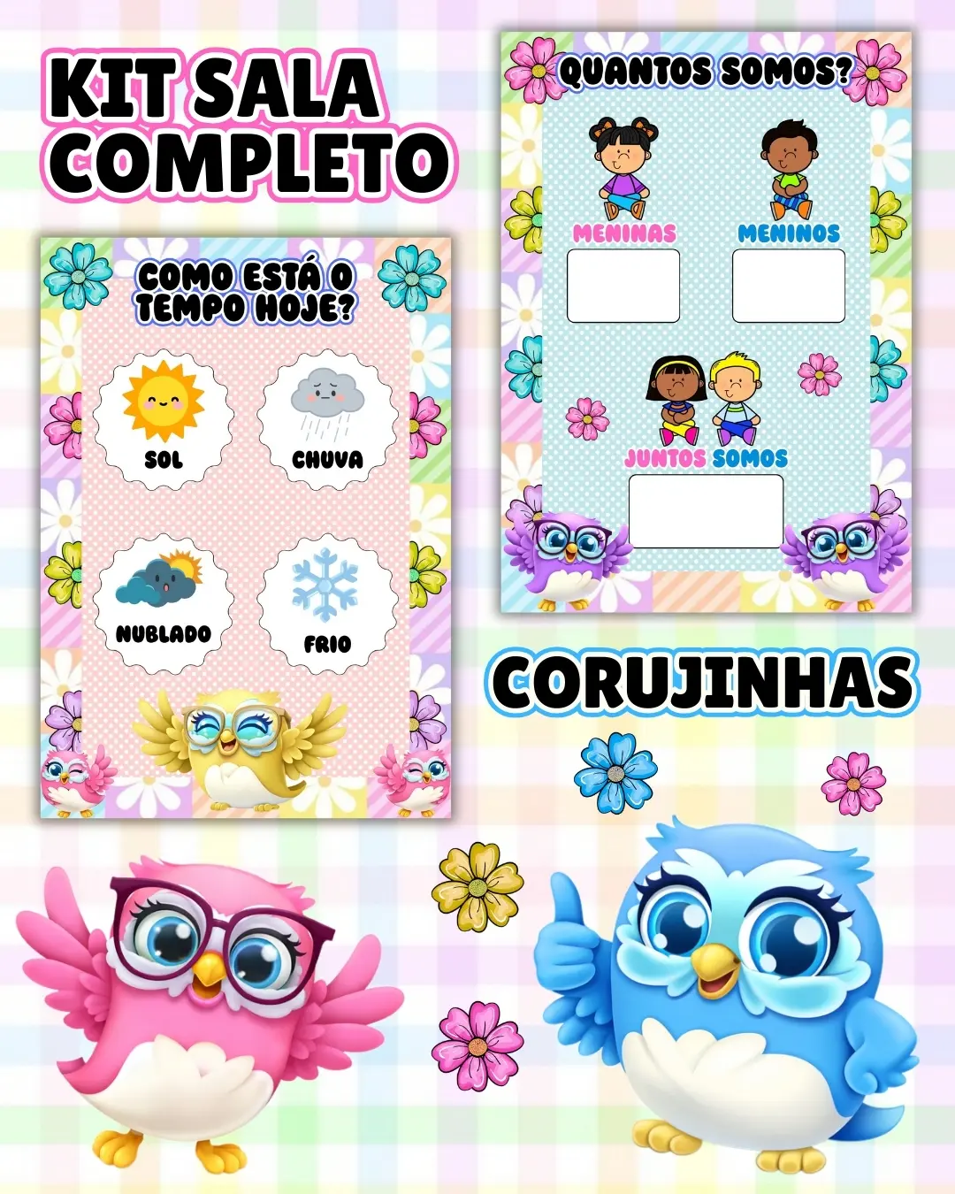 Kit sala corujinhas completo – PDF para Imprimir — amostra 6: Transforme o ambiente de aprendizagem com um material…