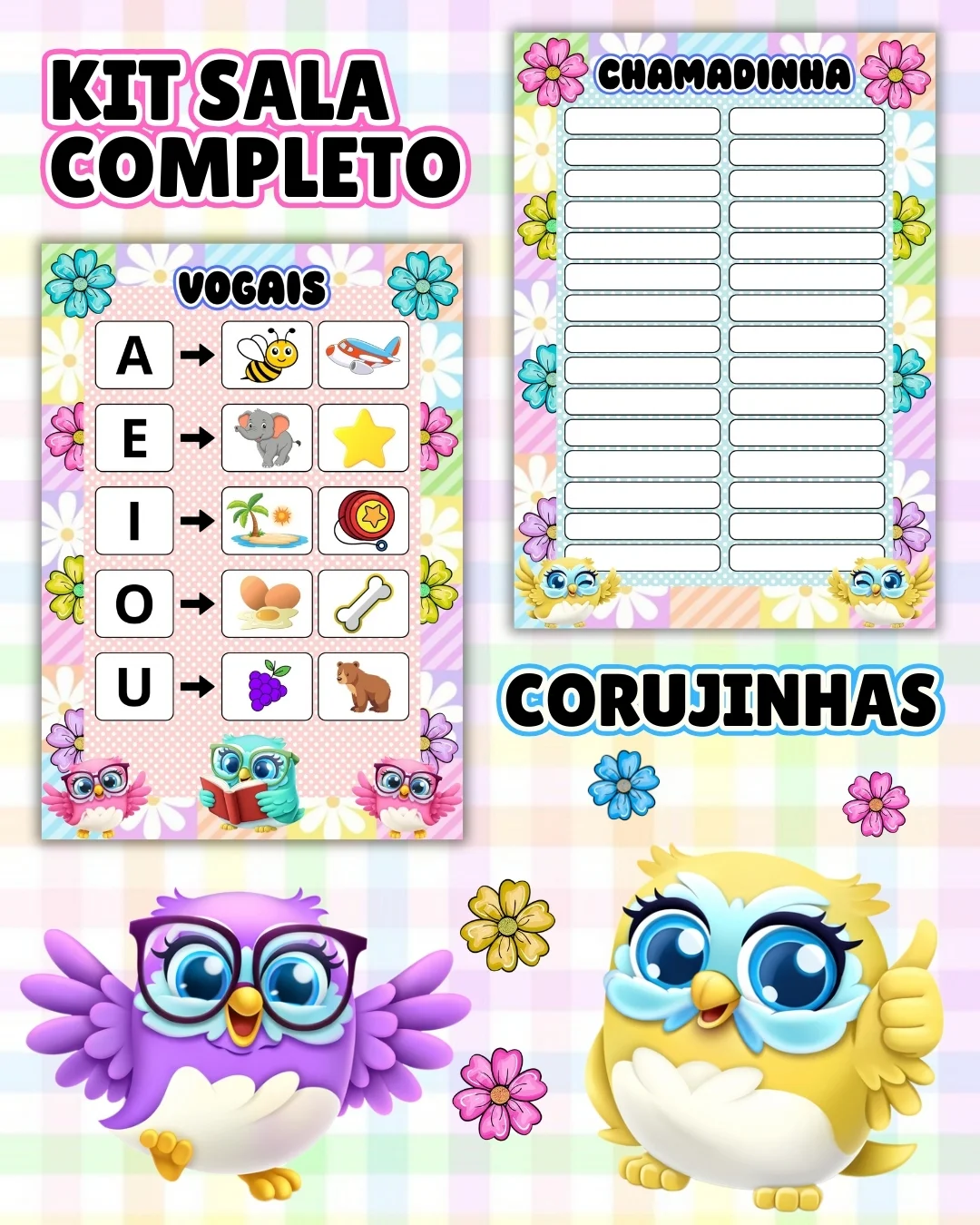 Kit sala corujinhas completo – PDF para Imprimir — amostra 7: Transforme o ambiente de aprendizagem com um material…
