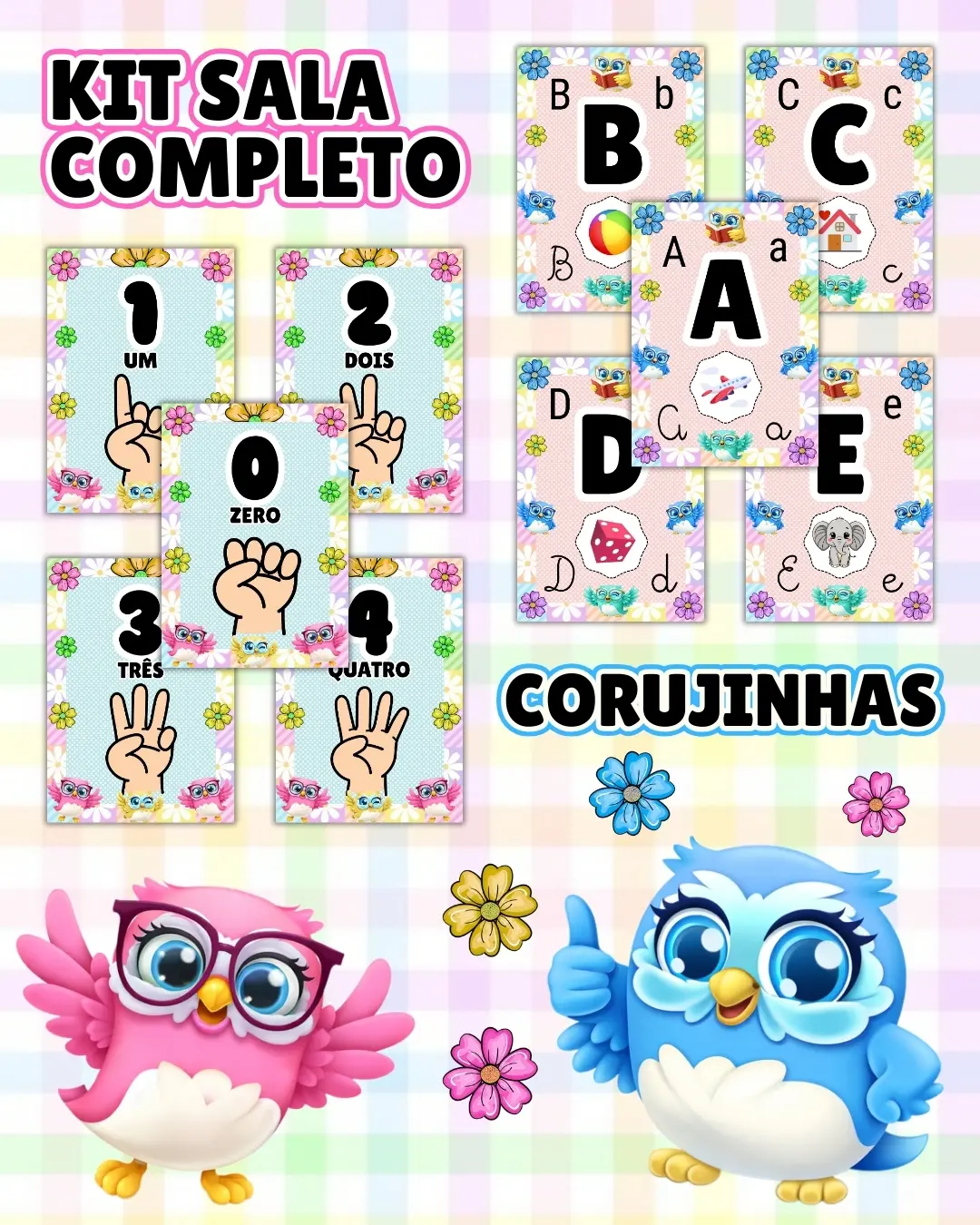 Kit sala corujinhas completo – PDF para Imprimir — capa do material