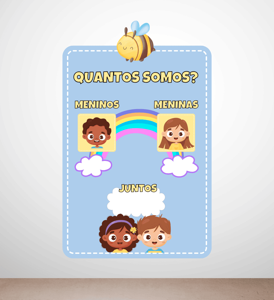Kit Sala de Aula Abelhinha: Decoração em PDF para Imprimir — amostra 2: O que está incluído no material?