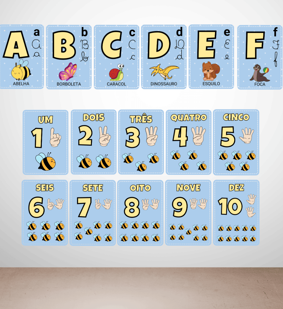Kit Sala de Aula Abelhinha: Decoração em PDF para Imprimir — amostra 5: Decore a sala com o tema Abelhinha e tenha apoios…