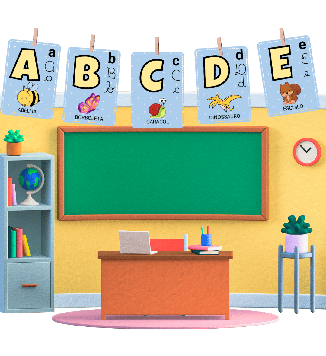 Kit Sala de Aula Abelhinha: Decoração em PDF para Imprimir — Alfabetização para Educação Infantil: Decore a sala com o tema…