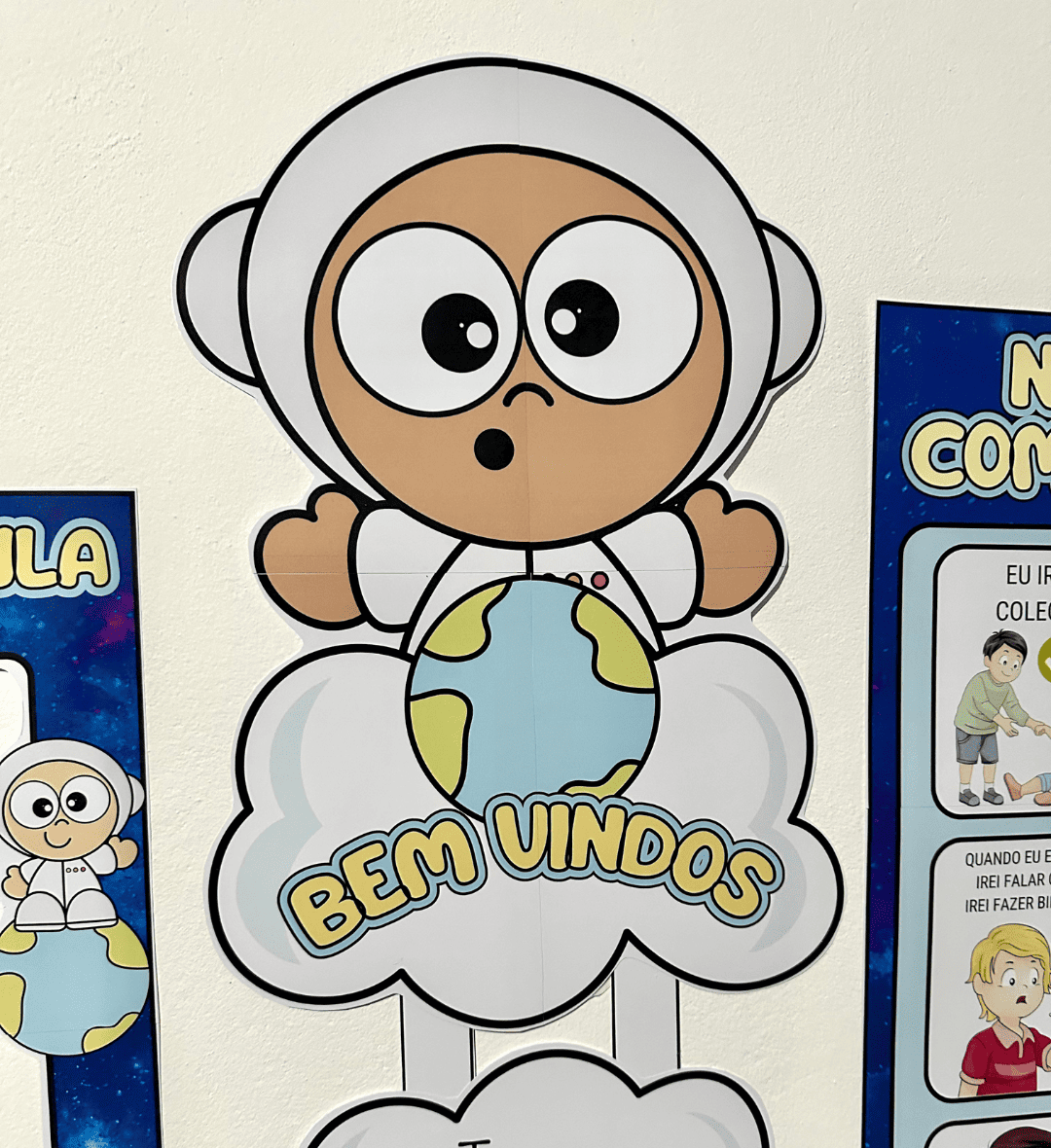 Kit Sala de Aula Astronauta em PDF para Imprimir — amostra 5: Organize e decore a sala com o tema astronauta: kit em PDF…
