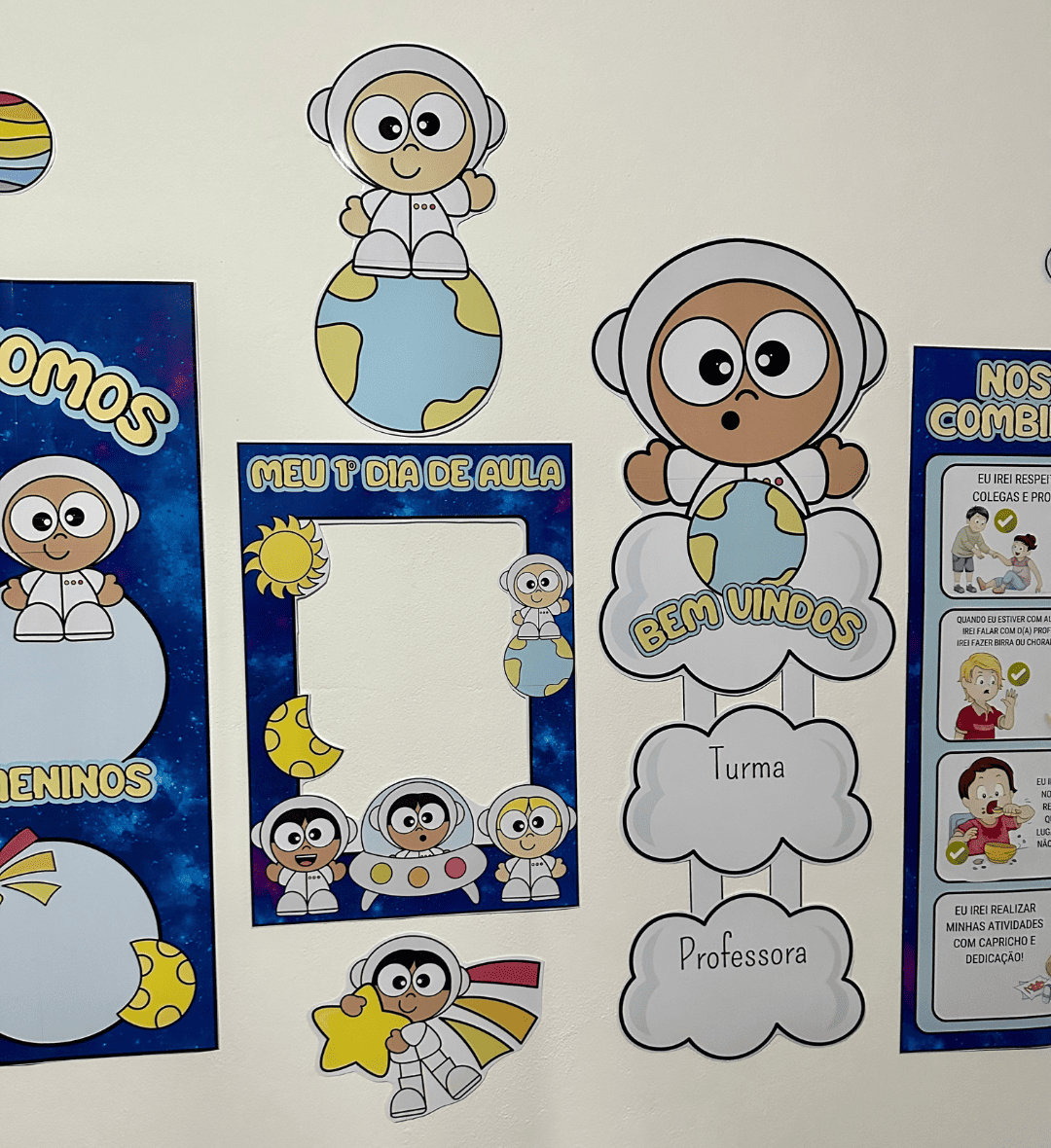 Kit Sala de Aula Astronauta em PDF para Imprimir — Alfabetização para Educação Infantil: Organize e decore a sala com o…