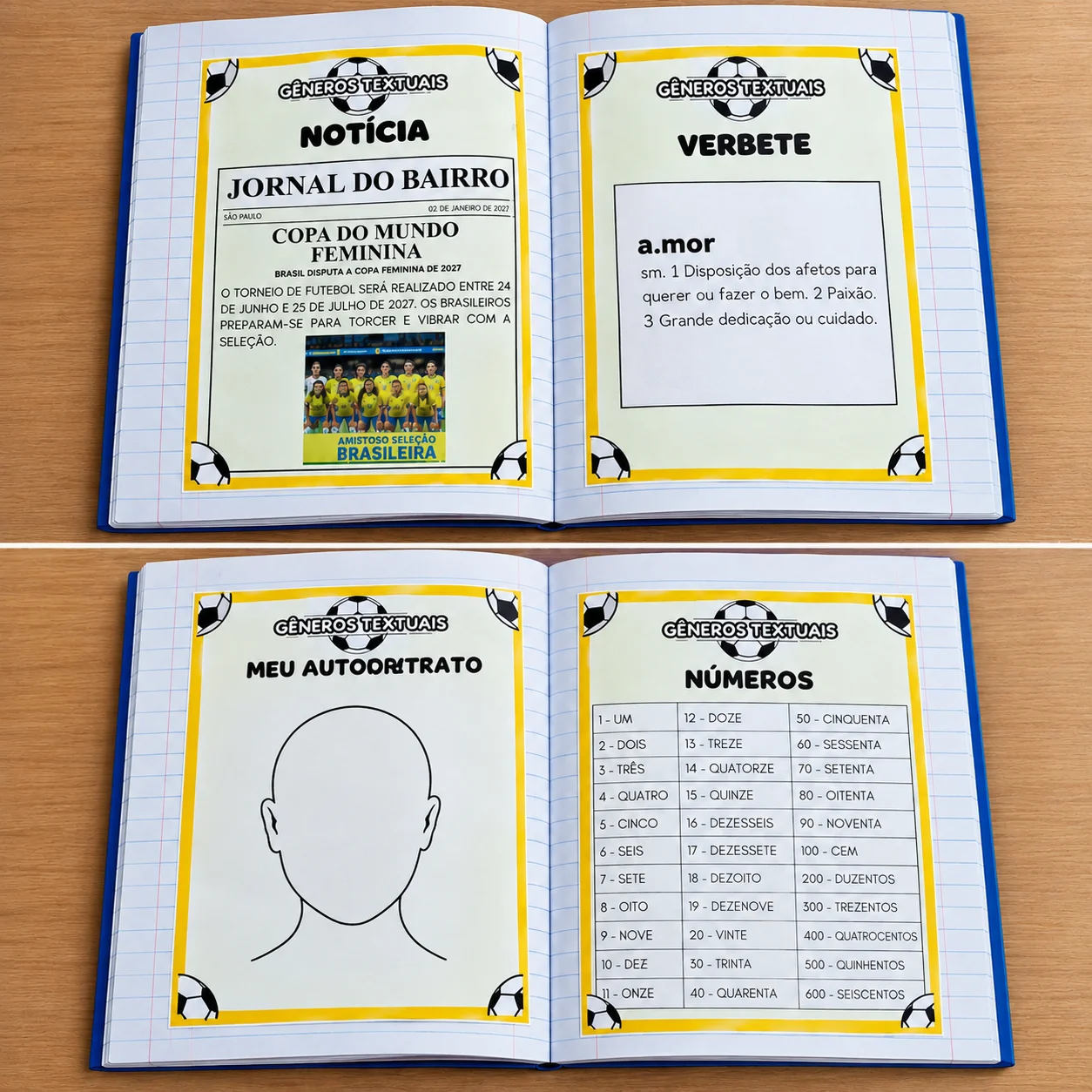 KIT SALA DE AULA COPA FEMININA 2027 - CALENDÁRIO, CAPAS PARA CADERNOS, MURAIS. — amostra 1: Materiais para te auxiliar no…