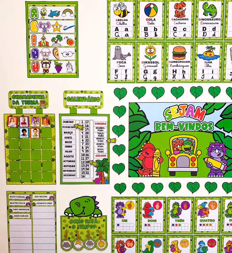 Kit Sala de Aula Dinossauros: Decoração e Rotina Escolar — amostra 3: Como usar na sala de aula