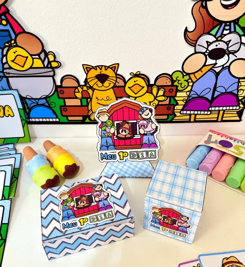 Kit Sala de Aula Fazendinha: Decoração em PDF para Imprimir — amostra 7: Organize e decore a sala com o tema Fazendinha: 28…