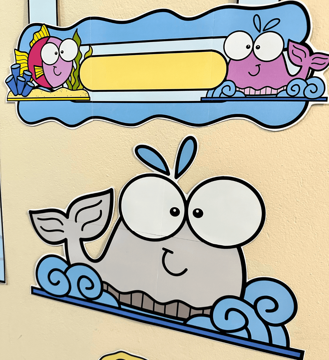 Kit Sala de Aula Fundo do Mar: Decoração e Painéis em PDF — amostra 2: O que está incluído no material