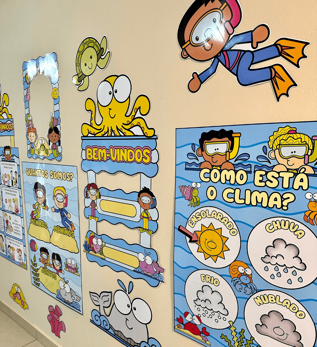 Kit Sala de Aula Fundo do Mar: Decoração e Painéis em PDF — capa do material